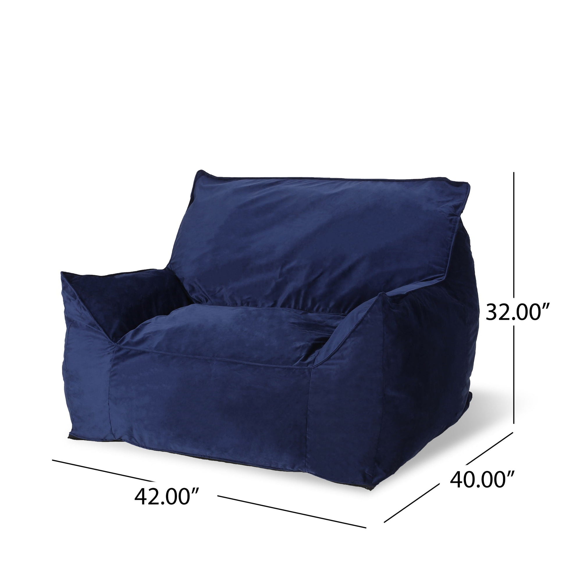 Allea - Bean Bag Chair With Armrests Home Essentials