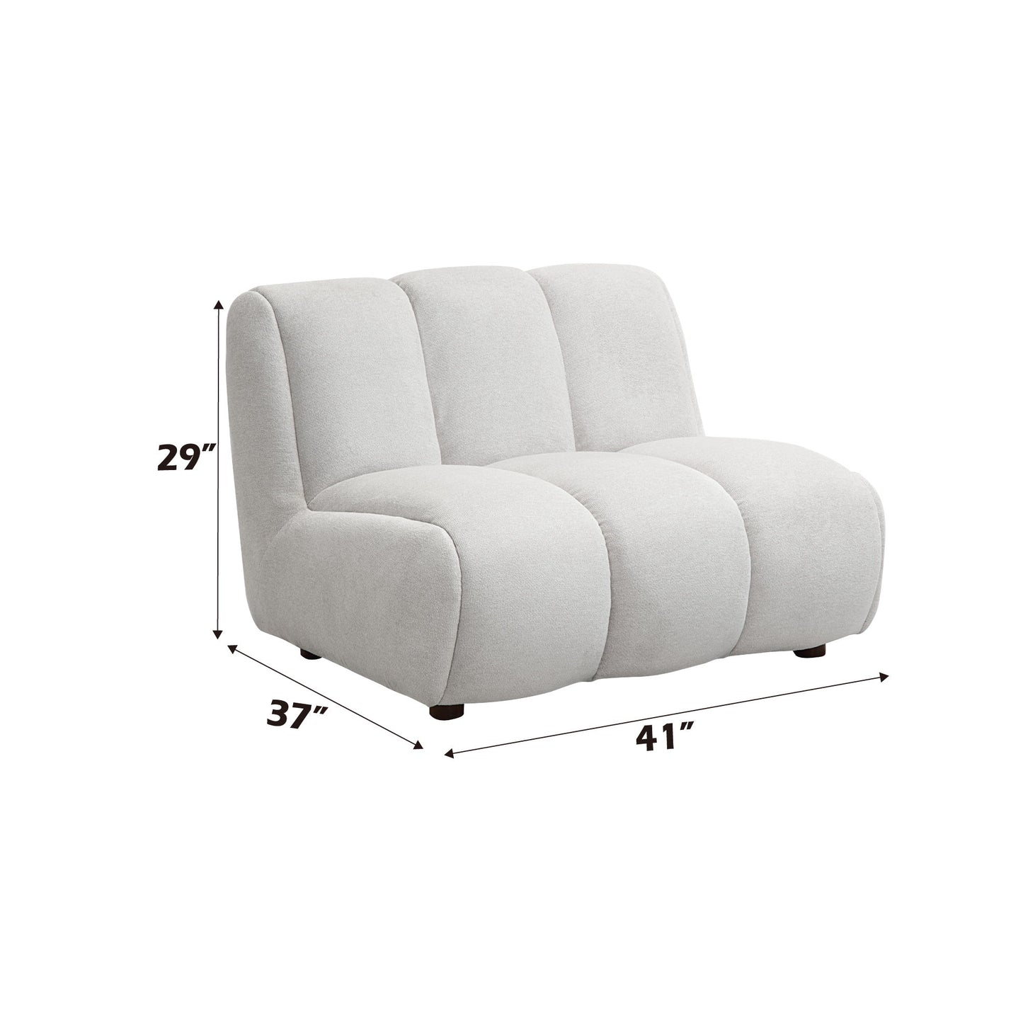 Manilla - Sectional Sofa With Chair - Ivory White Acme