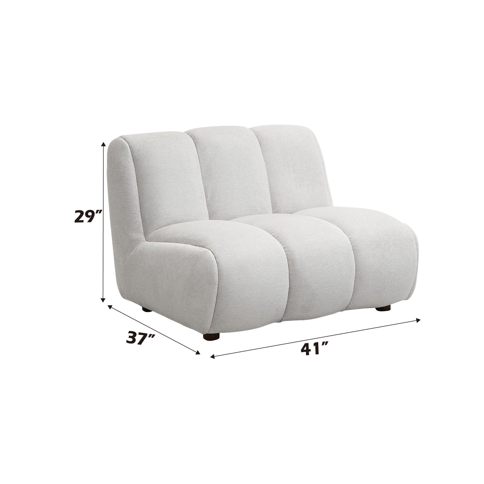 Manilla - Sectional Sofa With Chair - Ivory White Acme
