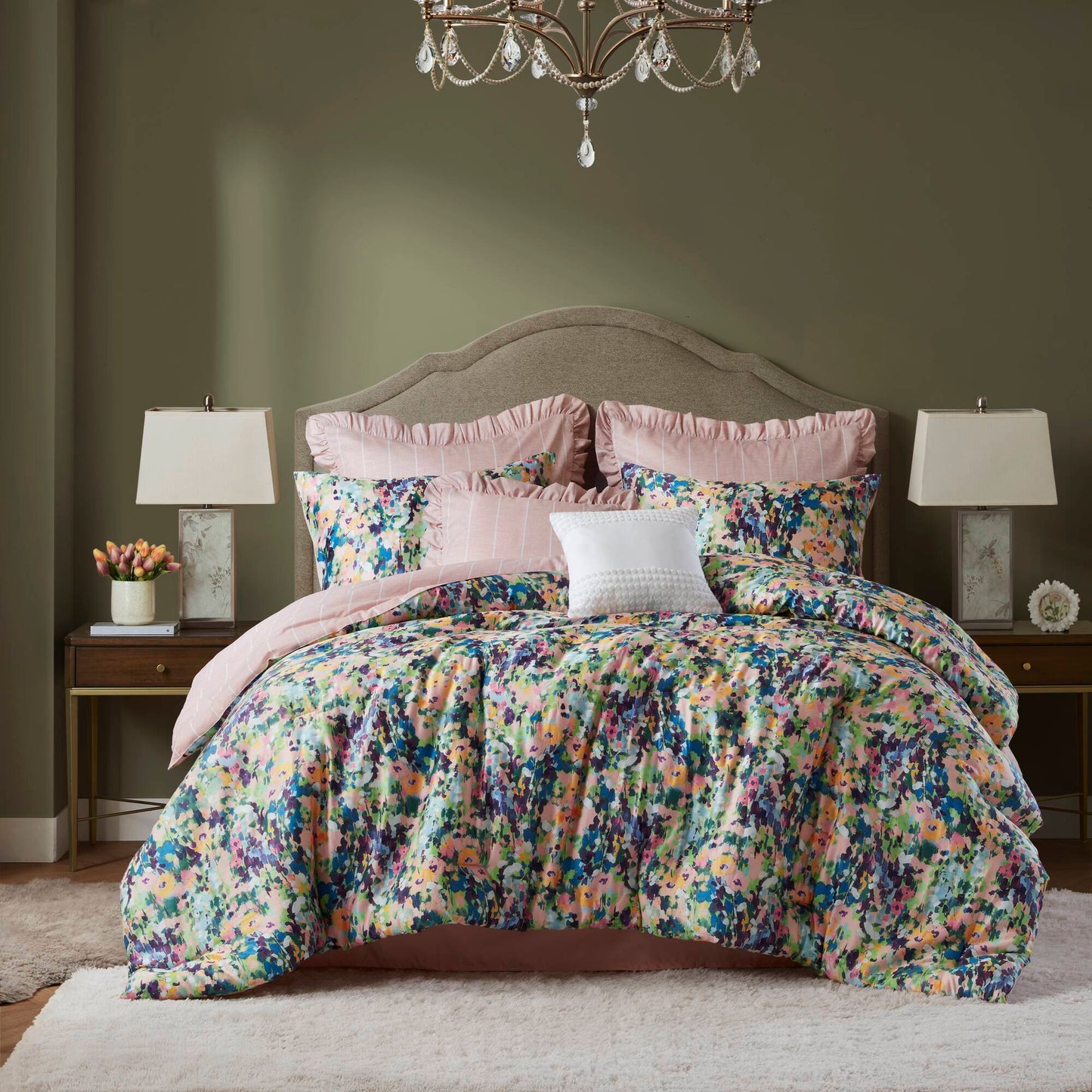 Ophelia - 8 Piece Queen Comforter Set - Multi Madison Park