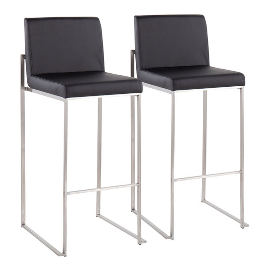 Fuji - Contemporary And Modern Elegance High Back Barstool Lumi Source