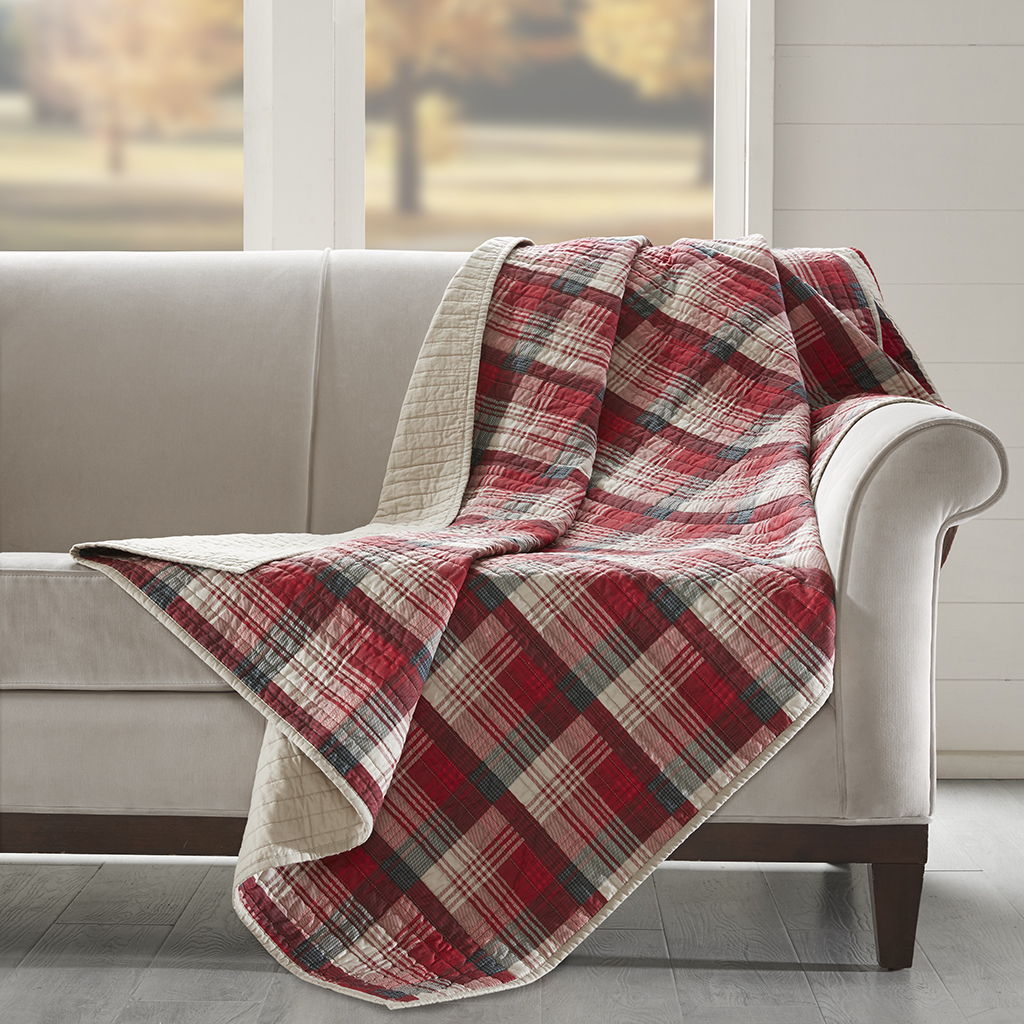 Tasha - Quilted Throw - Red