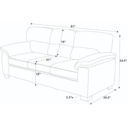Vintage Inspired 3 Seat Sofa With Tufted Cushions The Soft House