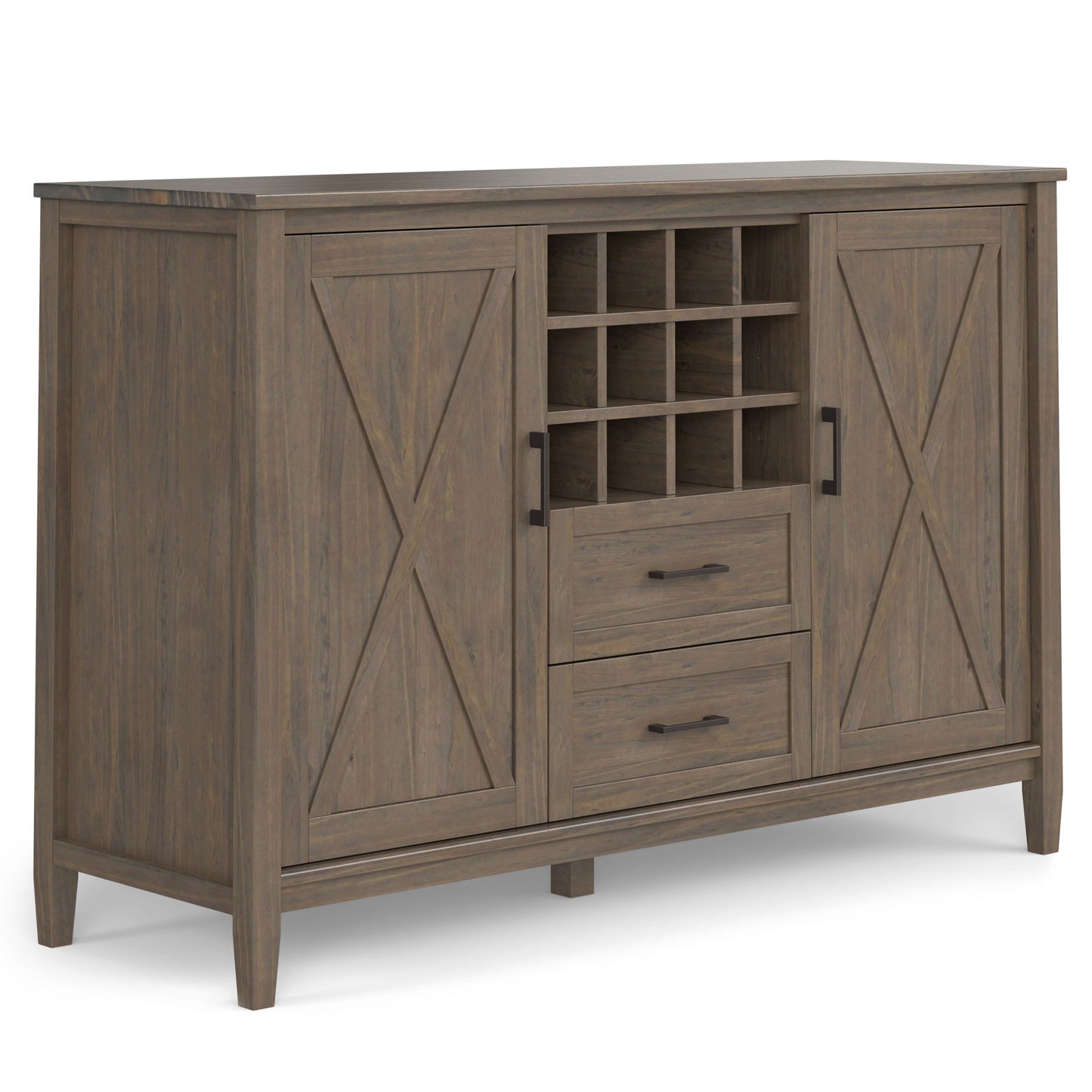 Ela - Sideboard With Wine Storage - Smoky Brown Simpli-Home