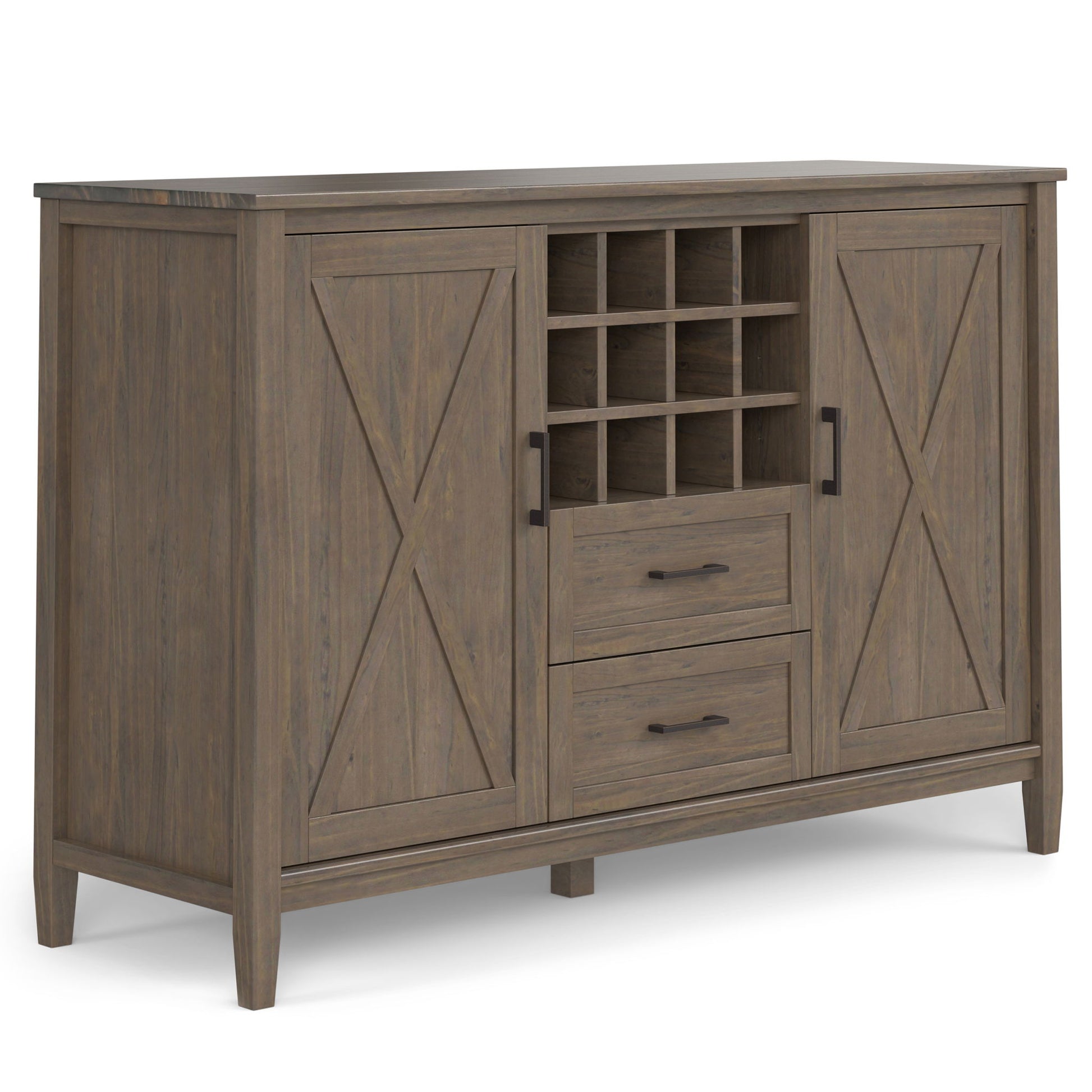 Ela - Sideboard With Wine Storage - Smoky Brown Simpli-Home