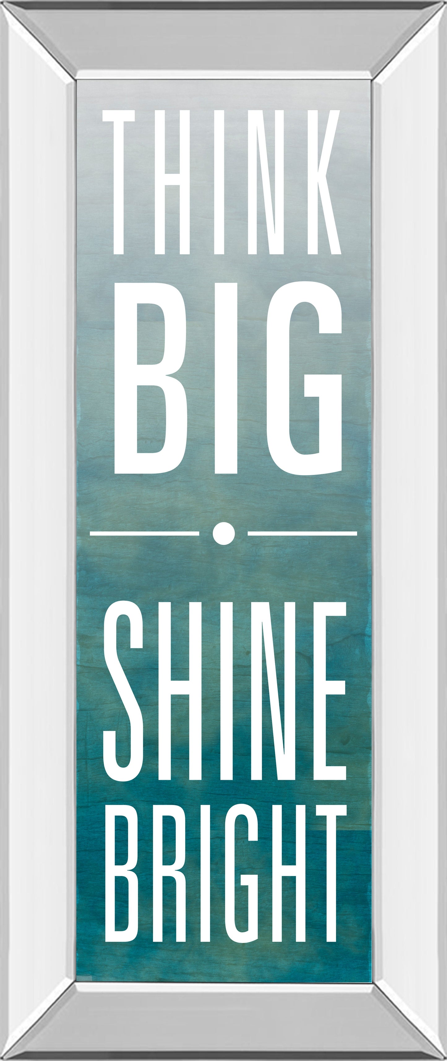 Shine By Sd Studios - Mirror Framed Print Wall Art - Blue