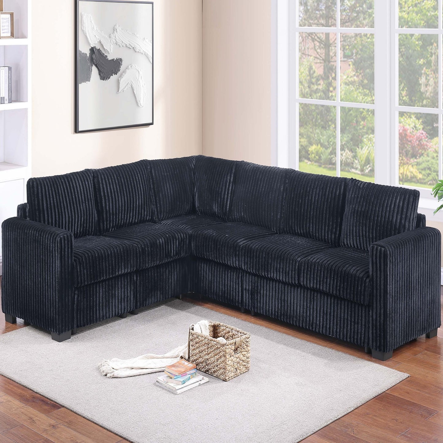 L-Shaped Sectional Set For Living Room Home Essentials