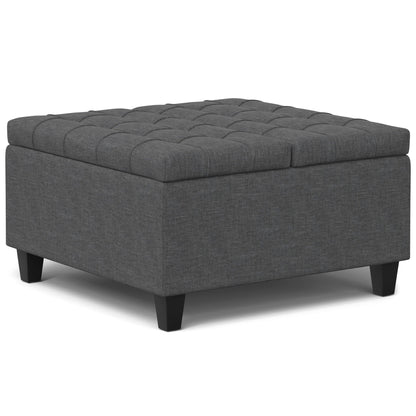 Harrison - Upholstered Coffee Table Storage Ottoman Simpli-Home