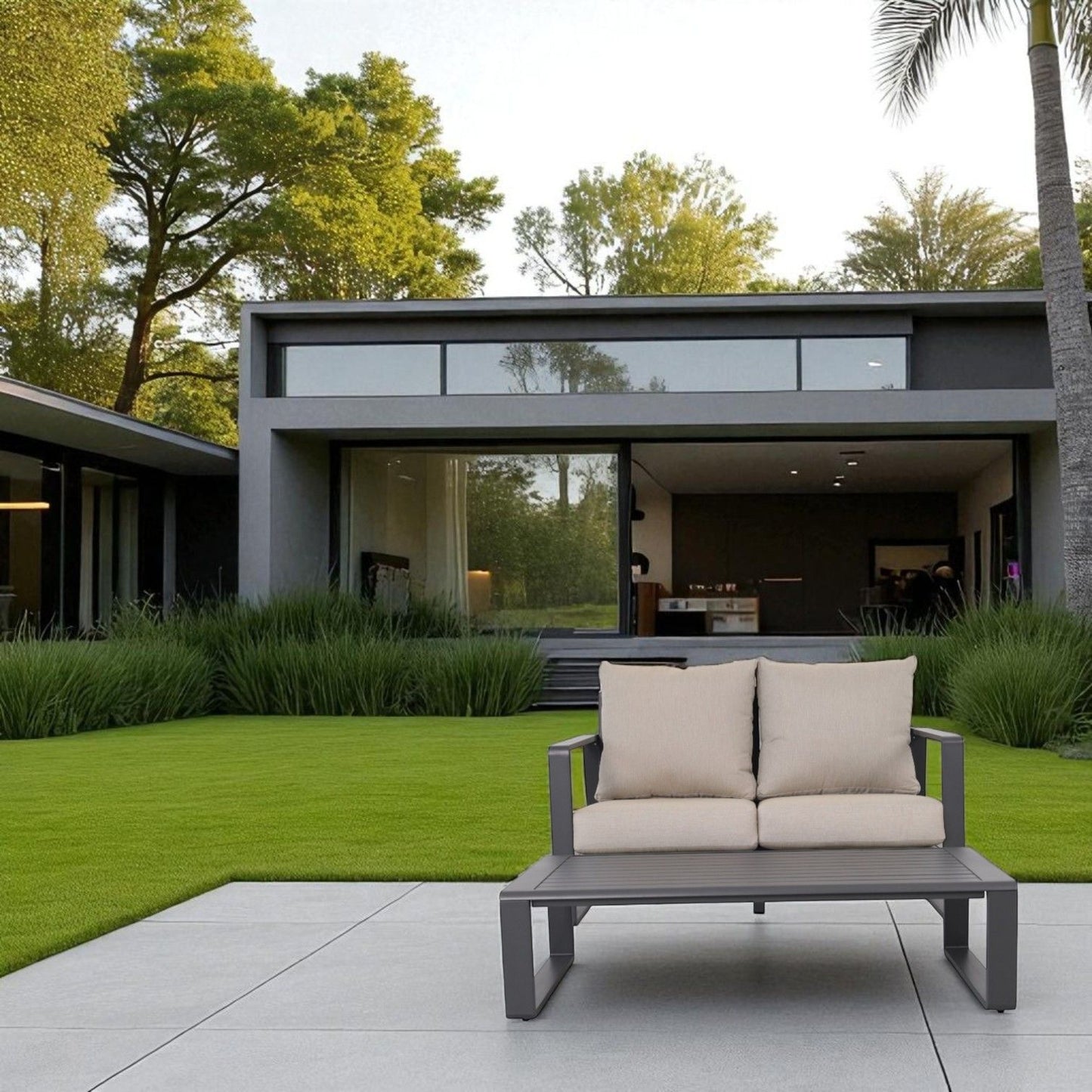 Sofa With Rectangular Coffee Table LSI Patio Furniture