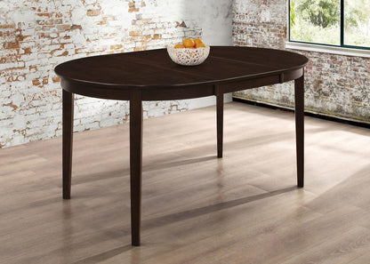 Gabriel - Oval Extension Leaf Dining Table - Cappuccino CoasterEveryday