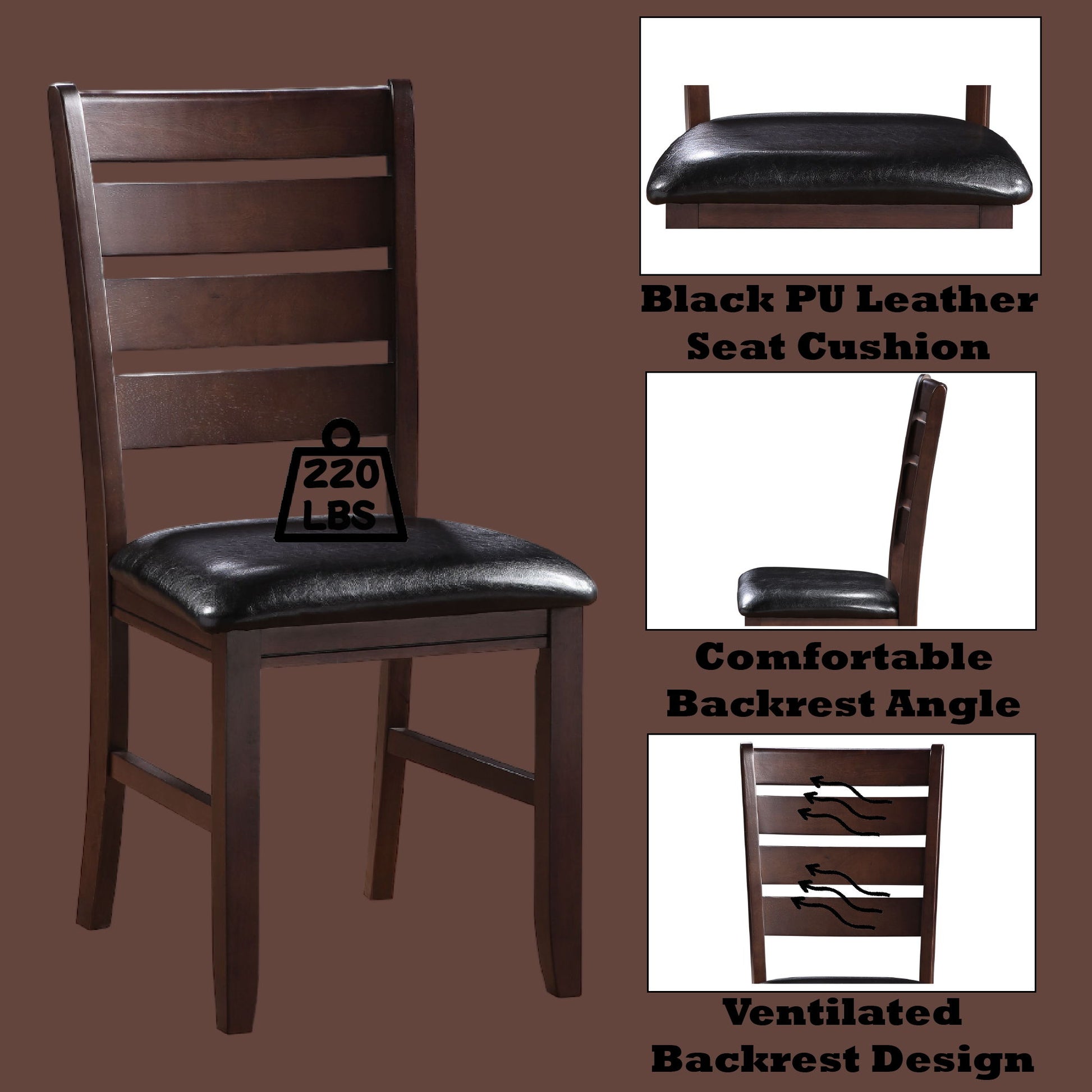 Urbana - Synthetic Leather Side Chair (Set of 2) Acme