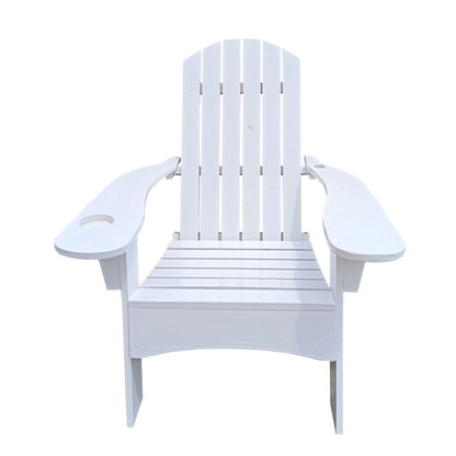 Outdoor Or Indoor Wood Adirondack Chair With An Hole To Hold Umbrella, On The Arm Home Essentials