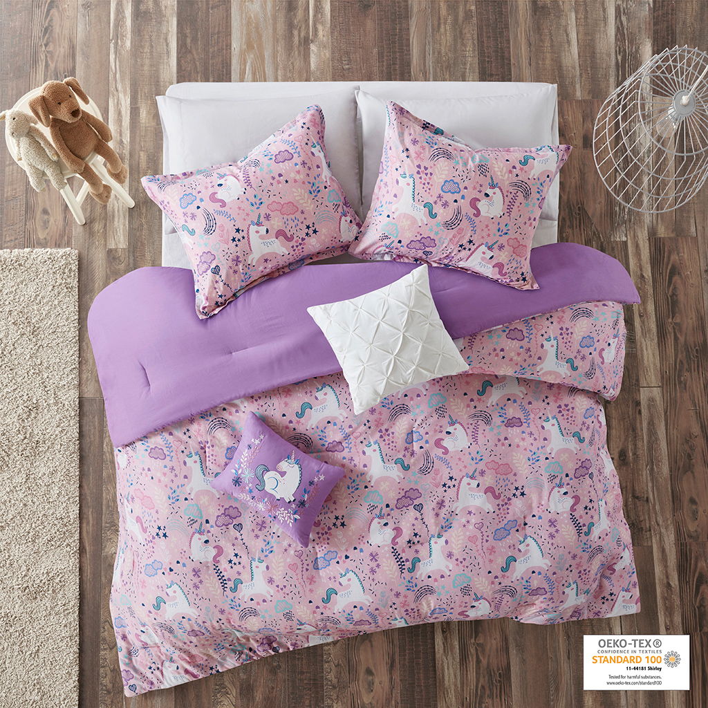 Lola - Twin Unicorn Comforter Set - Pink Urban Habitat Kids