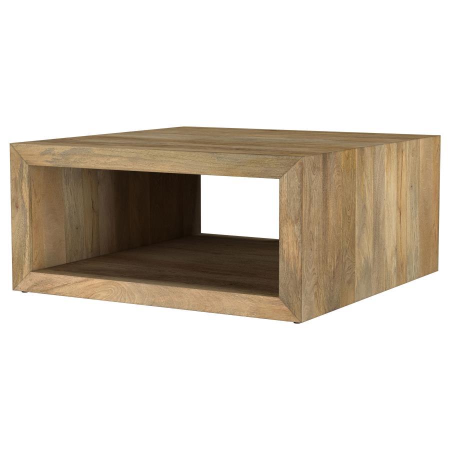 Benton - Square Solid Mango Wood Coffee Table - Natural Coaster Fine Furniture