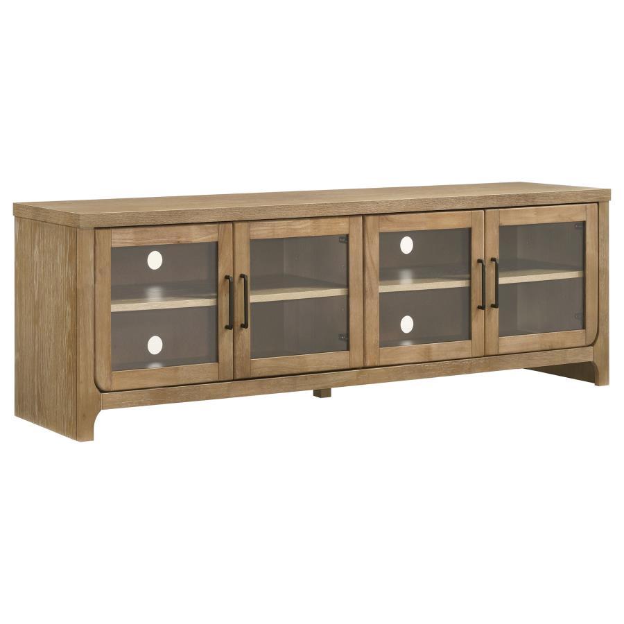 Brenham - 79" 4-Door TV Stand Media Console - Washed Oak Coaster Fine Furniture