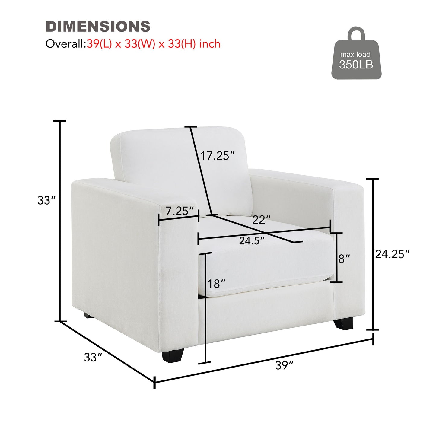 Oversized Accent Chair With Widen Arm For Living Room Home Essentials