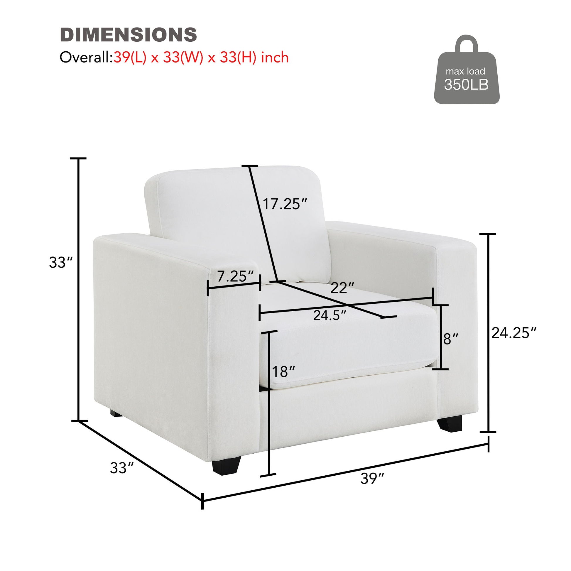 Oversized Accent Chair With Widen Arm For Living Room Home Essentials