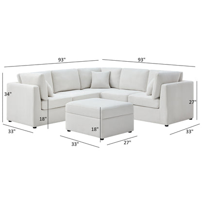 Chauncy - Sectional With Storage Ottoman Ridgecrest Home