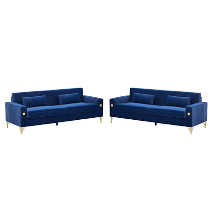 2 Pieces Sofa Sofa Set With Removable Cushions For Home Apartment Home Essentials