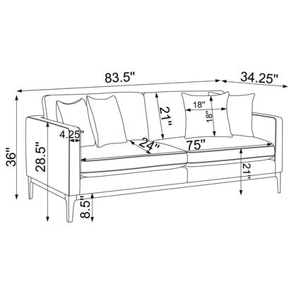 Montauk - Upholstered Sofa With Reversible Cushions - Light Gray Furniture Max