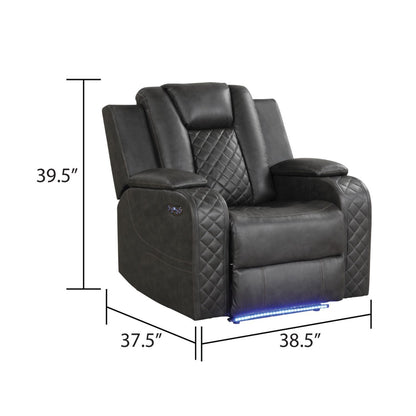 Benz - LED & Power Recliner Chair With Adjustable Headrest Matrix Furniture Group