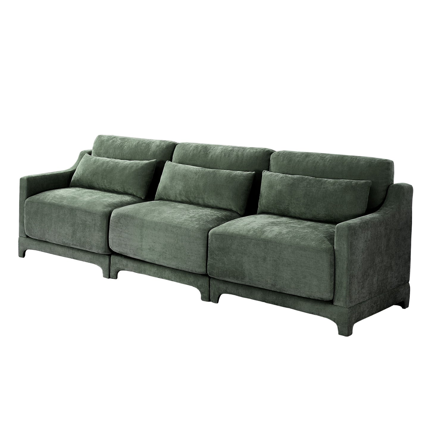 Elegant Sofa With Ergonomic Design And Lumbar Pillows Home Essentials