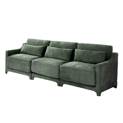 Elegant Sofa With Ergonomic Design And Lumbar Pillows Home Essentials