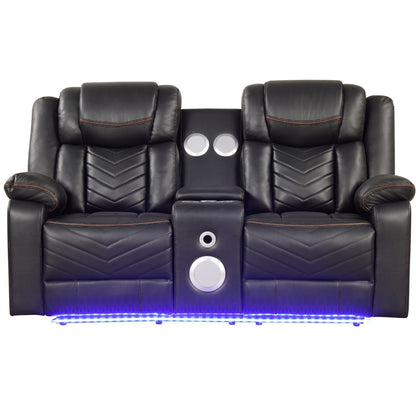 Challenger - LED Power Recliner Loveseat Matrix Furniture Group