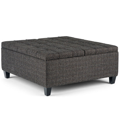 Harrison - Upholstered Coffee Table Storage Ottoman Simpli-Home