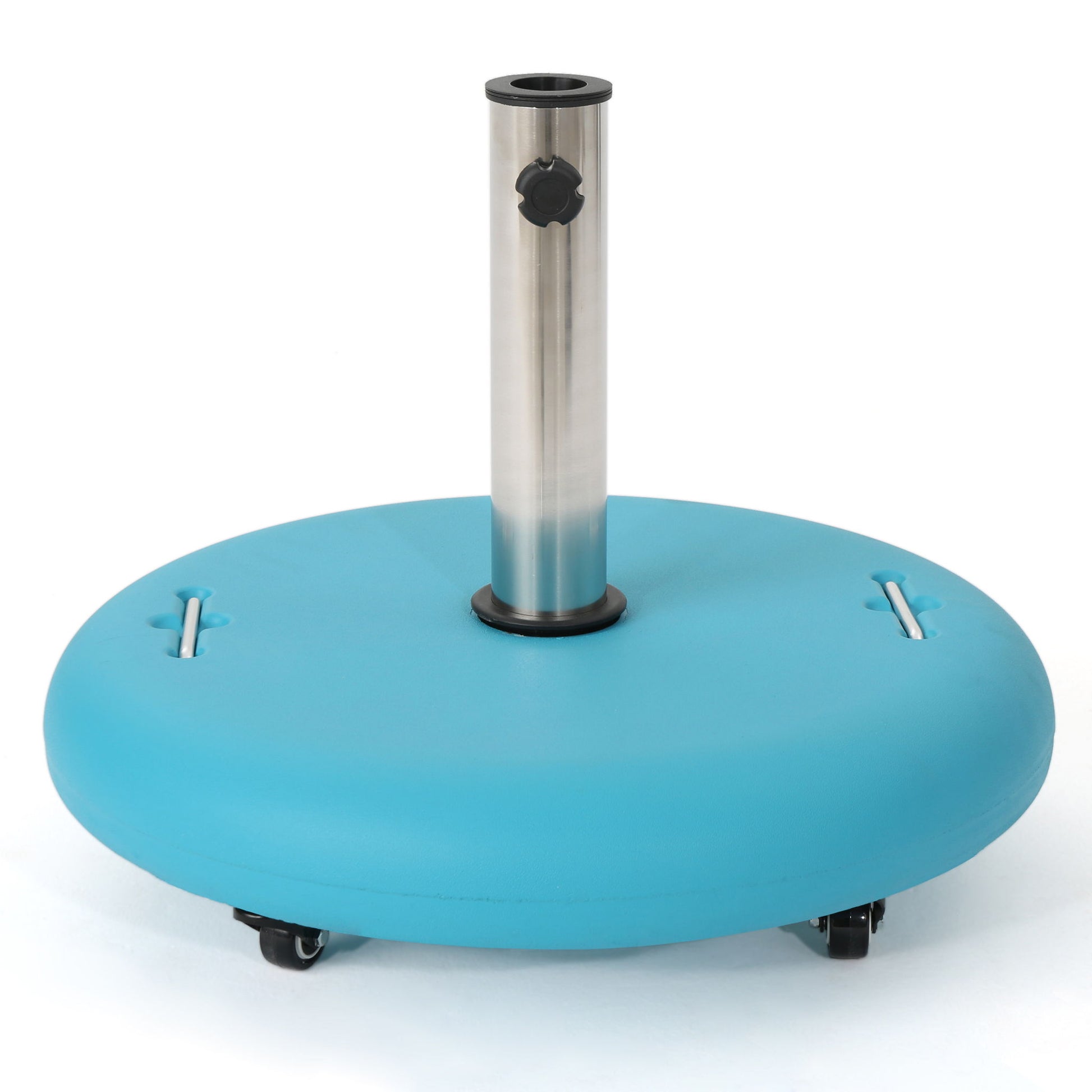 Wheelie - Round Umbrella Base With Stainless Steel Holder Noble House