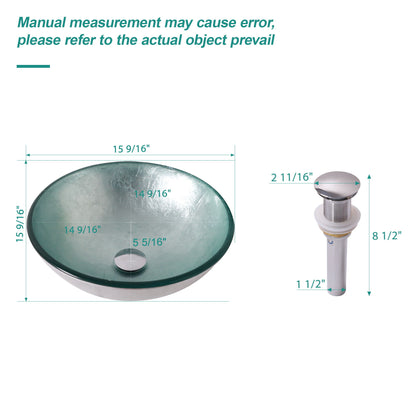 Artistic Tempered Glass Vessel Sink With Pop Up Drain Daily Nest