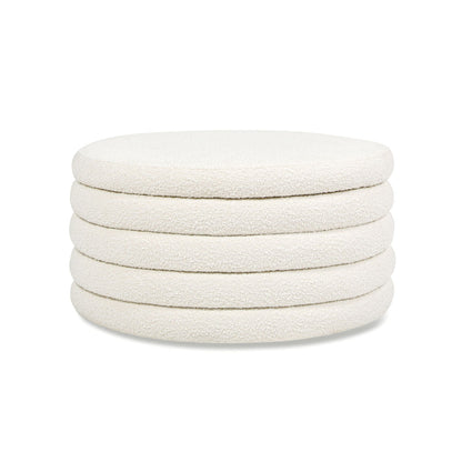 Fuji - Oversized Round Storage Ottoman Jennifer Taylor Home