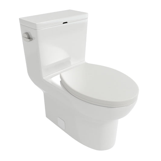 1 Piece Toilet & Soft Closing Seat - White Daily Nest