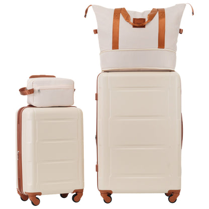 2 Piece Luggage Set With Bags Expanable Spinner Wheels ABS Lightweight Suitcase With Tsa Lock 20" / 28"