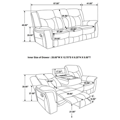Masley - Reclining Living Room Set Furniture Max