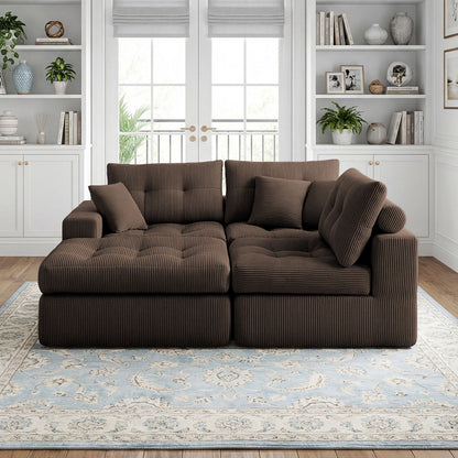 Corner Chaise L-Shaped Sectional Sofa Bed Home Essentials