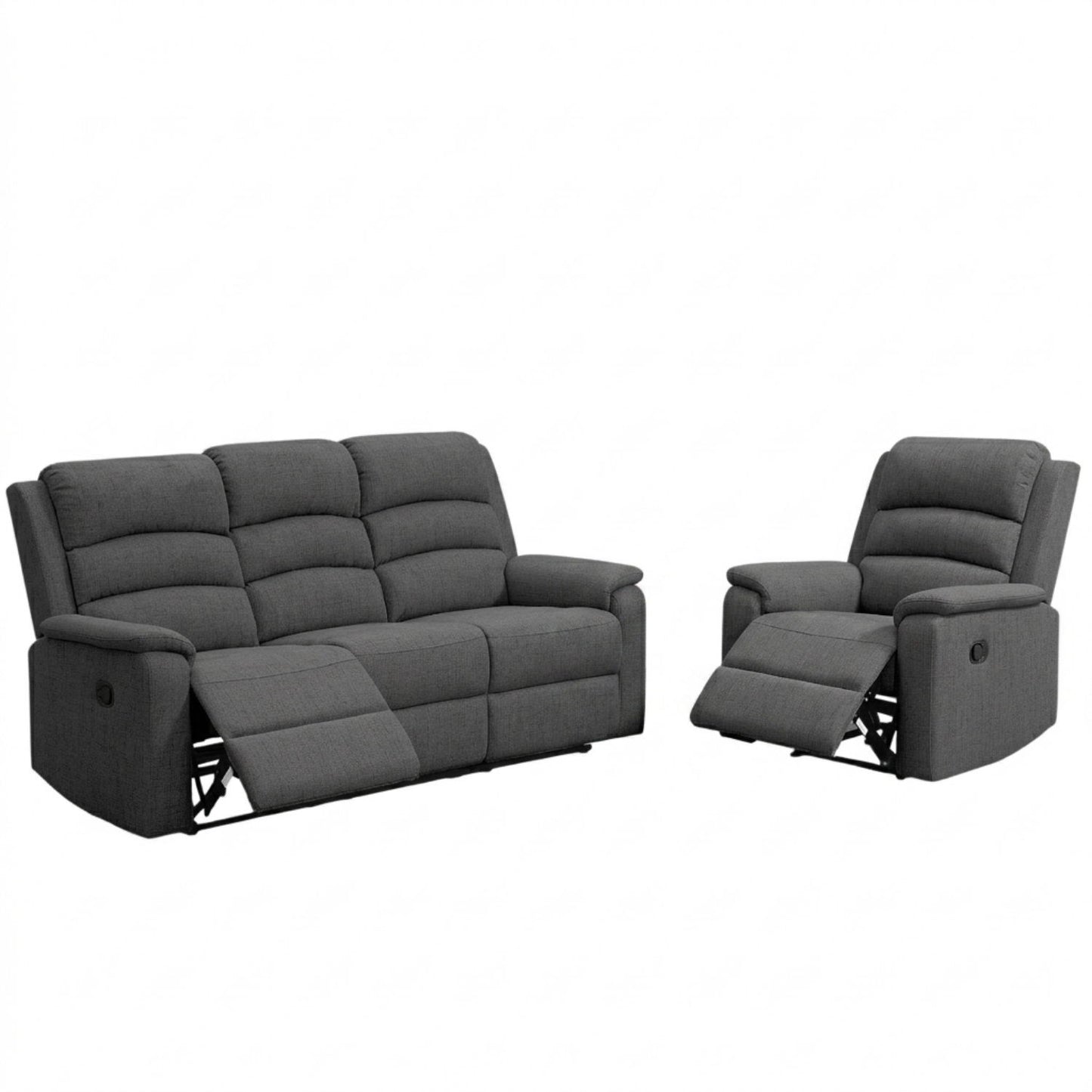 Modern Living Room Set With Manual Recliner Home Essentials