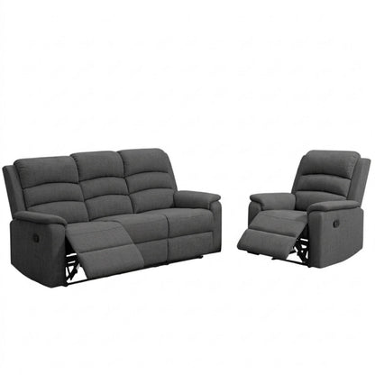 Modern Living Room Set With Manual Recliner Home Essentials