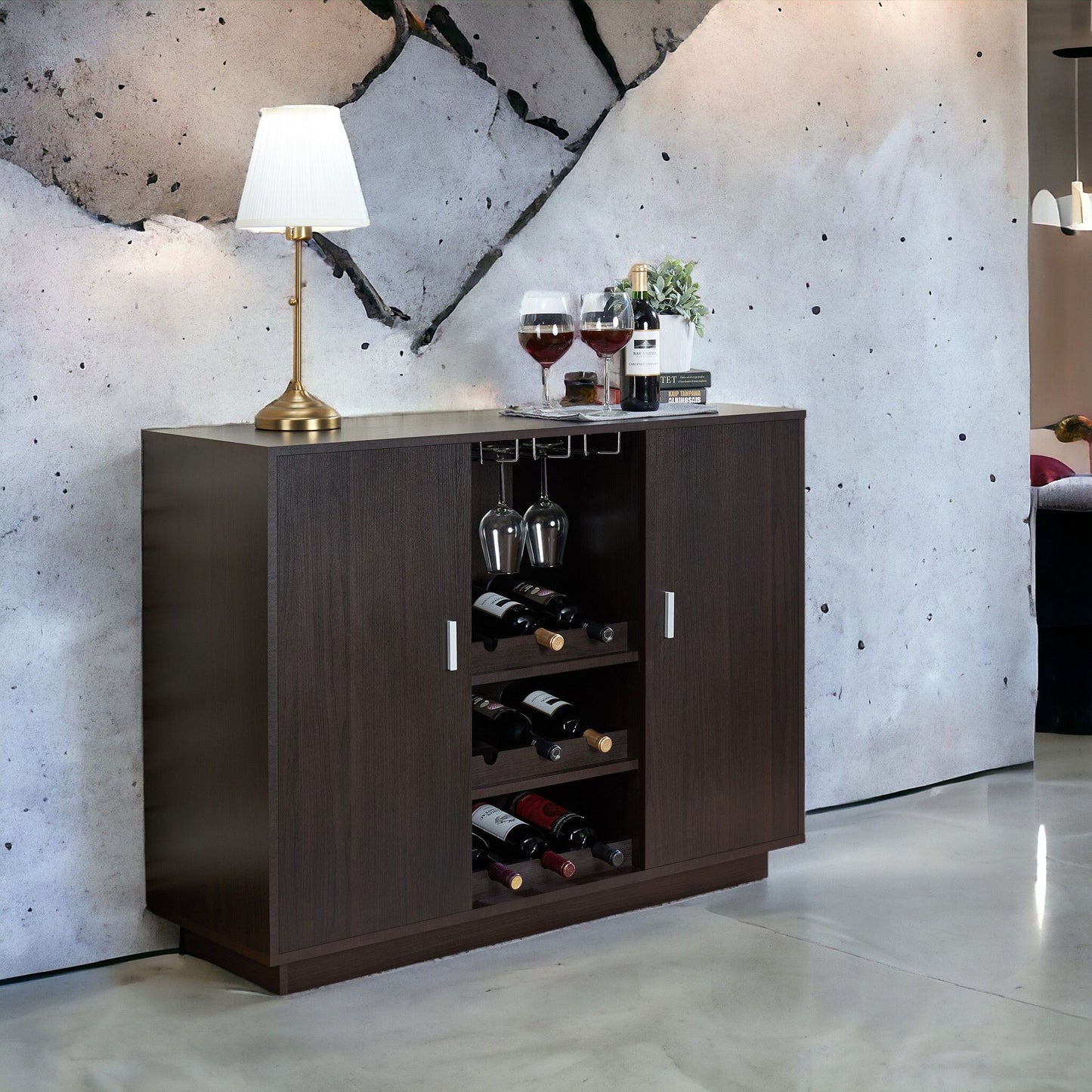 Hazen - Wine Cabinet II - Espresso Acme
