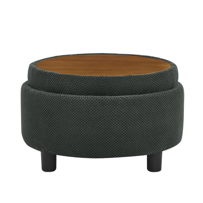 Storage Round Footstool Table Ottoman Home Essentials