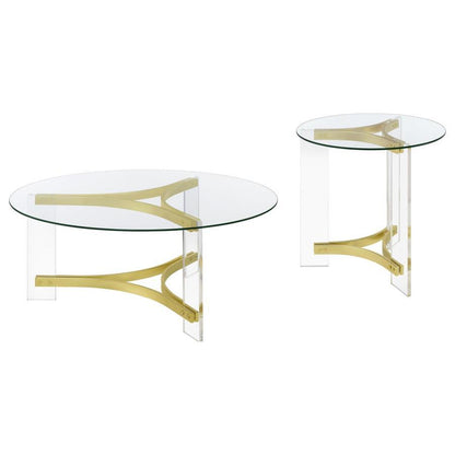 Janessa - Acrylic Coffee And End Table Set Coaster Fine Furniture