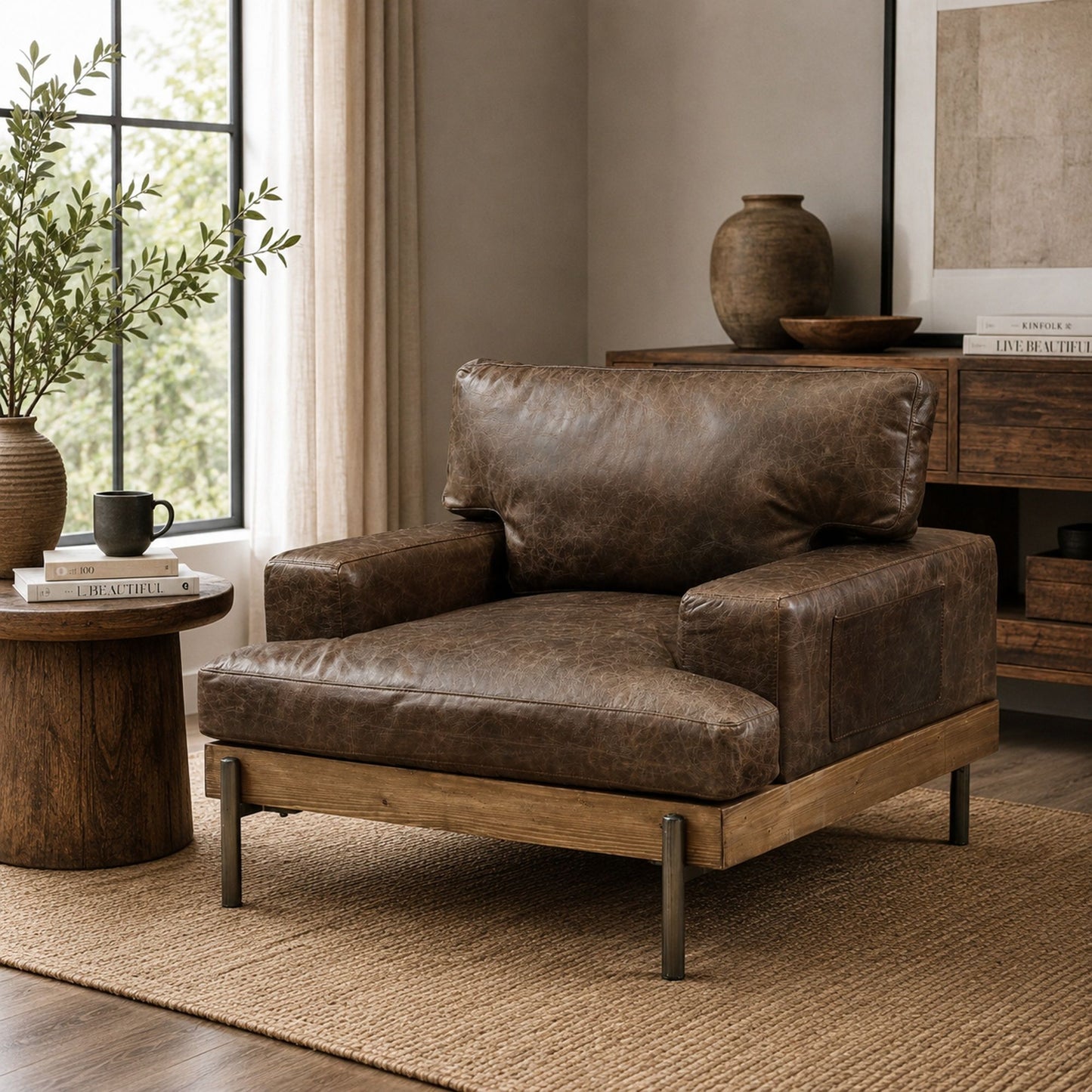 Silchester - Chair - Chocolate / Oak Home Essentials