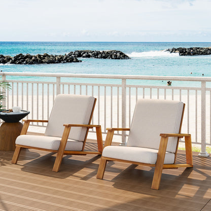 Outdoor Patio Lounge Chair (Set of 2) Noble House