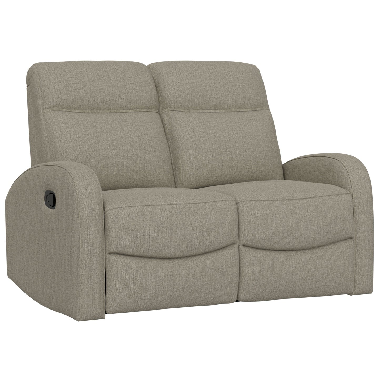 Manual Reclining Loveseat With Dual Seating Support For Living Room Emerald Home