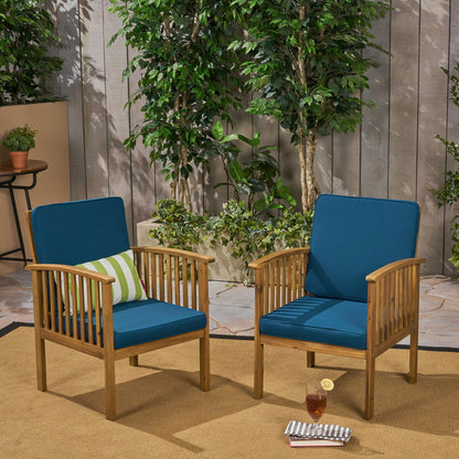 Casa - Acacia Club Chair Coastal Classic Outdoor Seating, Waterproof Fabric Noble House