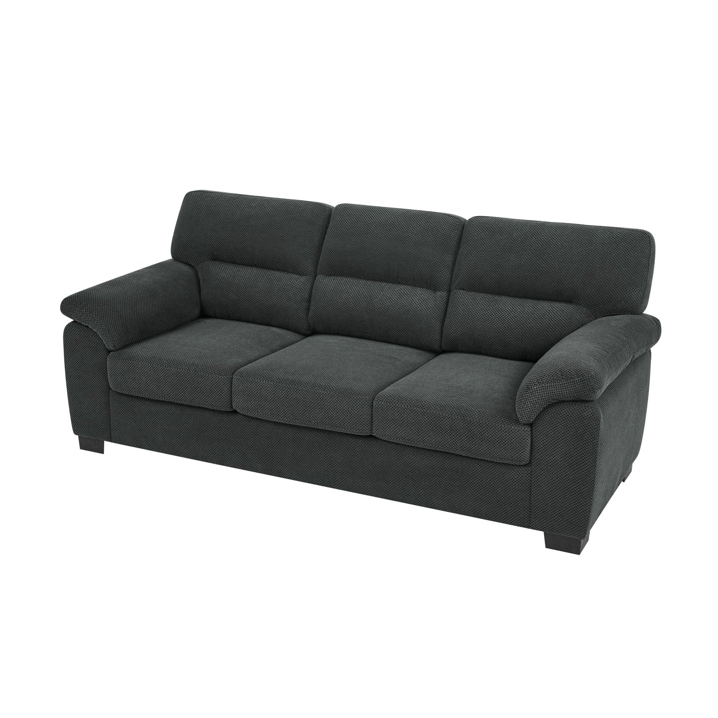 3 Seater Sofa With Padded Armrests And Triangular Leg Home Essentials