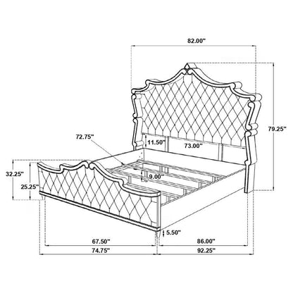 Antonella - Upholstered Panel Bed