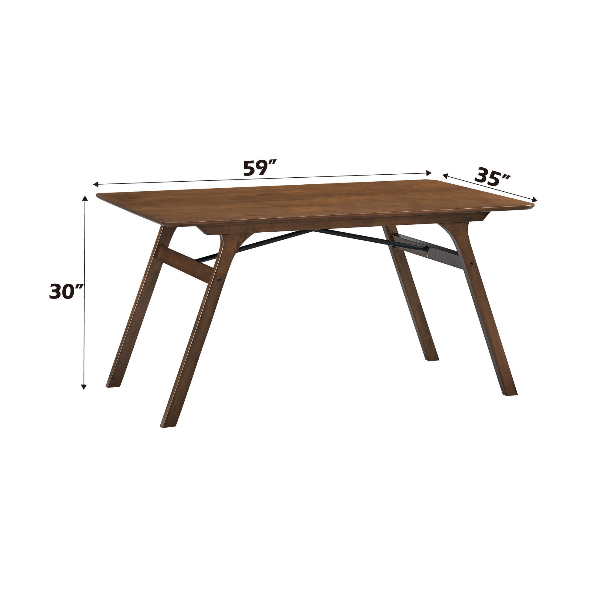 Kaela - 7 Pieces Dining Room Set - Walnut / Light Gray Acme