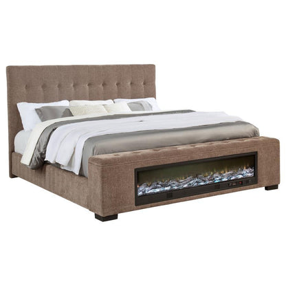 Senna - Upholstered Audio Flame Visualizer Bed Coaster Fine Furniture