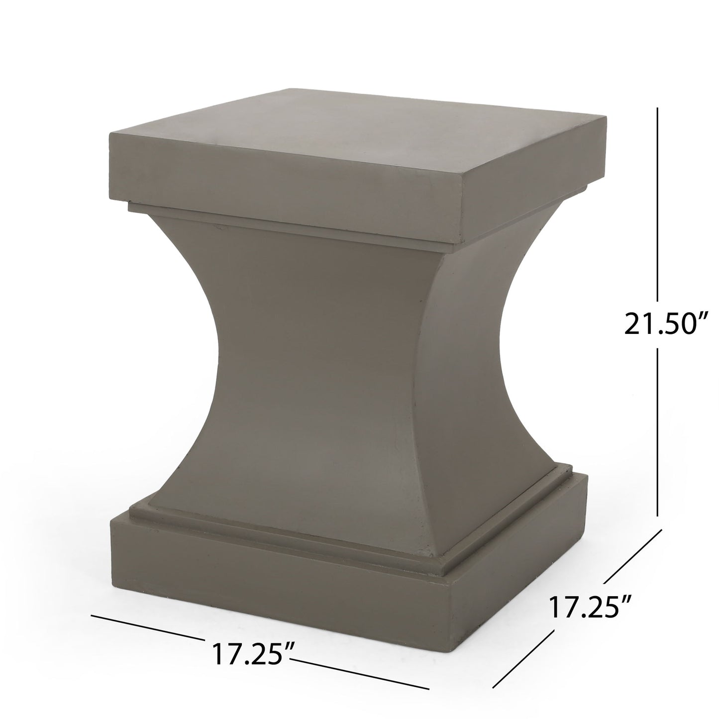 Athena - Modern Side Table With Pedestal Design Noble House